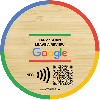 TAPiTAG Google review NFC tag Bamboo