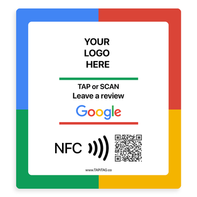 Google Review NFC TAG 200mm square QR CODE