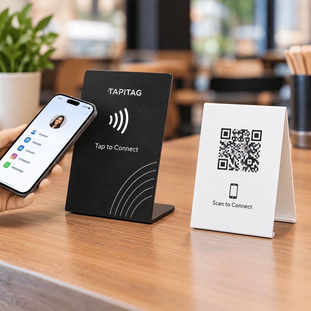 NFC Display Stands vs QR Code Displays
