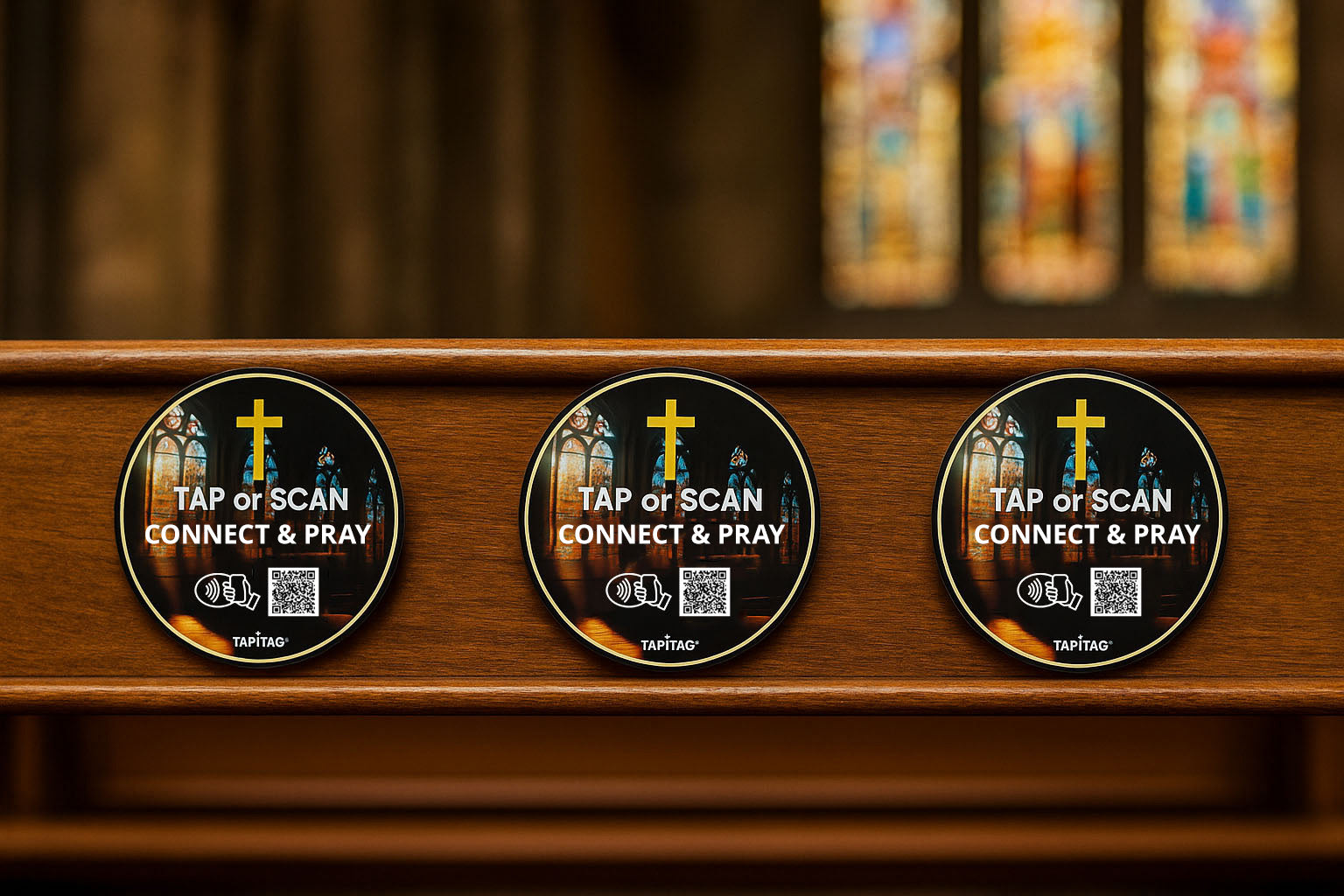 Tap-to-give NFC tag for churches