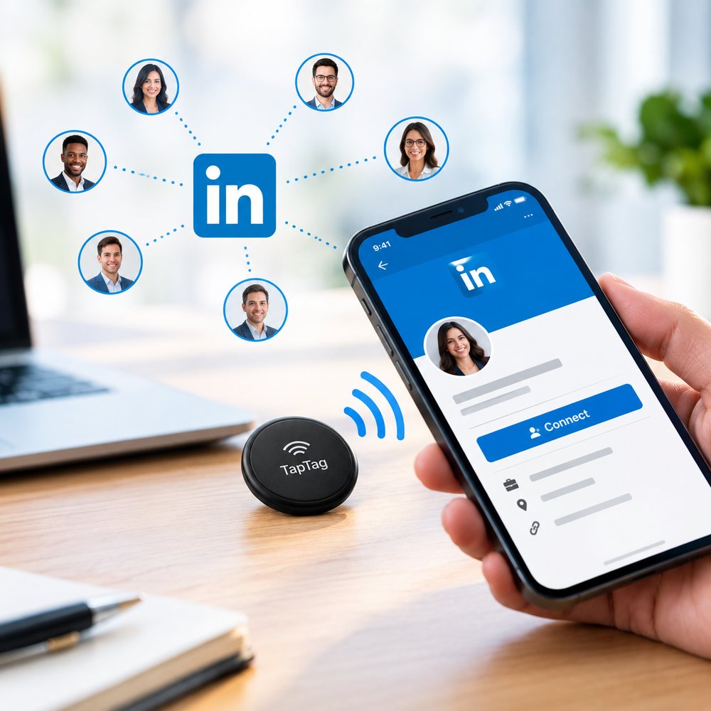 NFC tag for LinkedIn networking