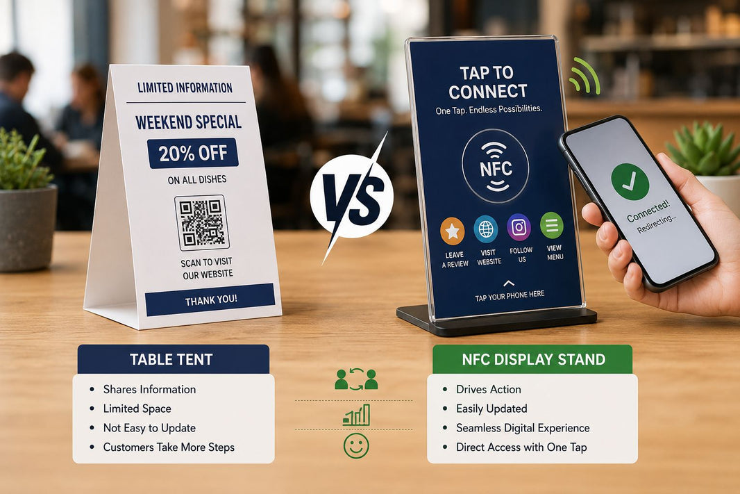 NFC Display Stand vs Table Tent
