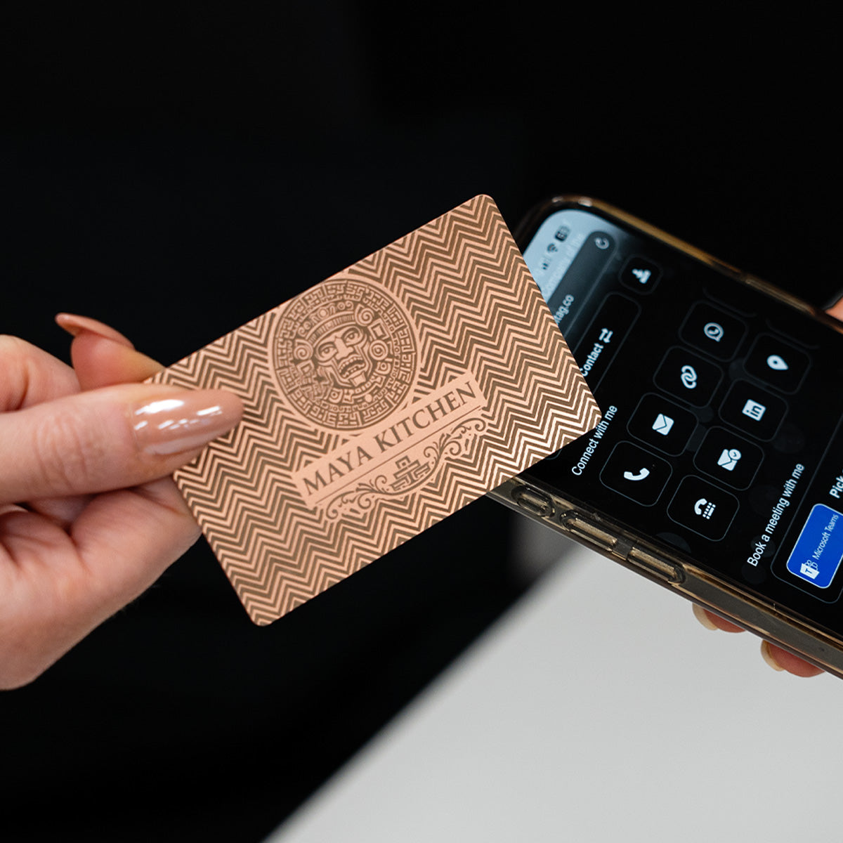 Digital business card with NFC and QR technology