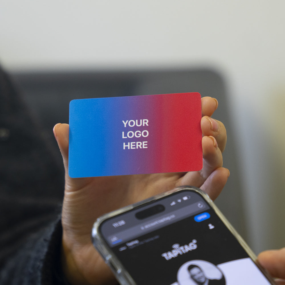 Smart digital business card representing personal branding