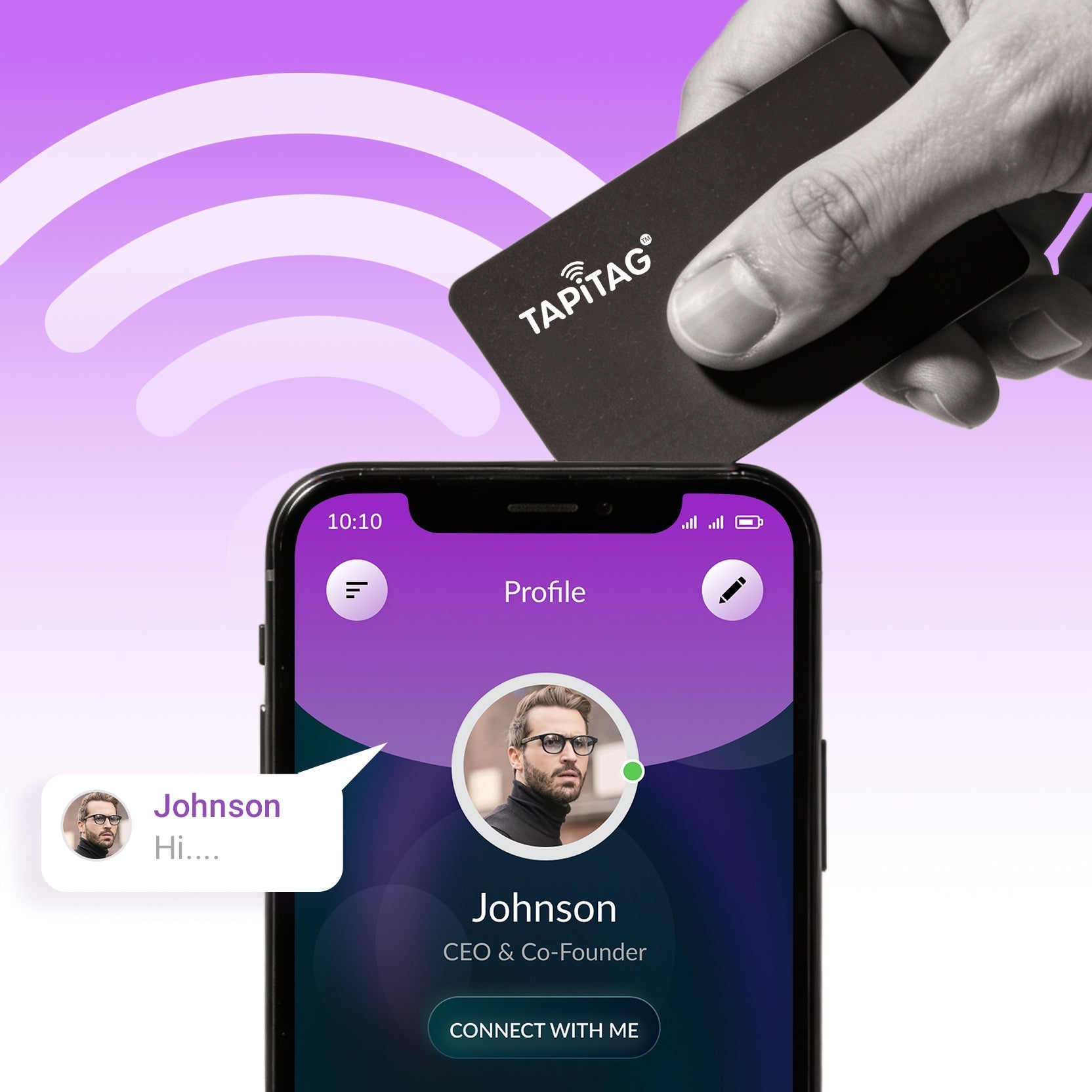 NFC business card for client conversion