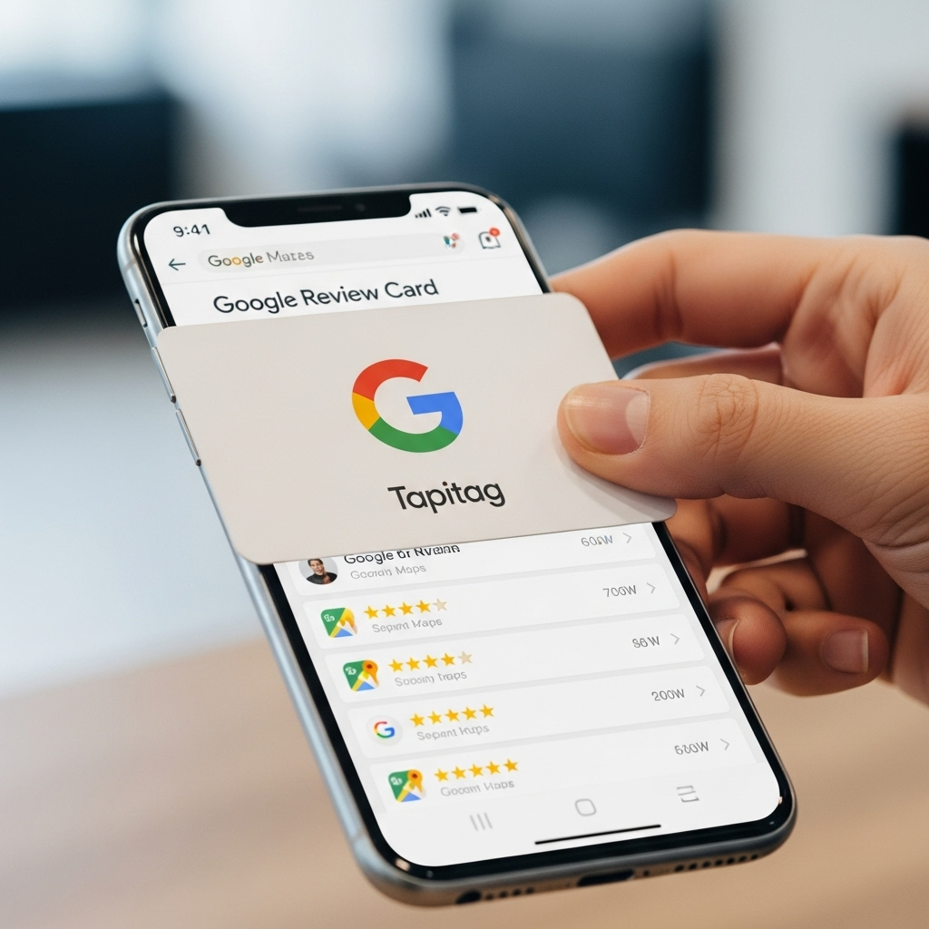 Google Review Card for collecting customer reviews