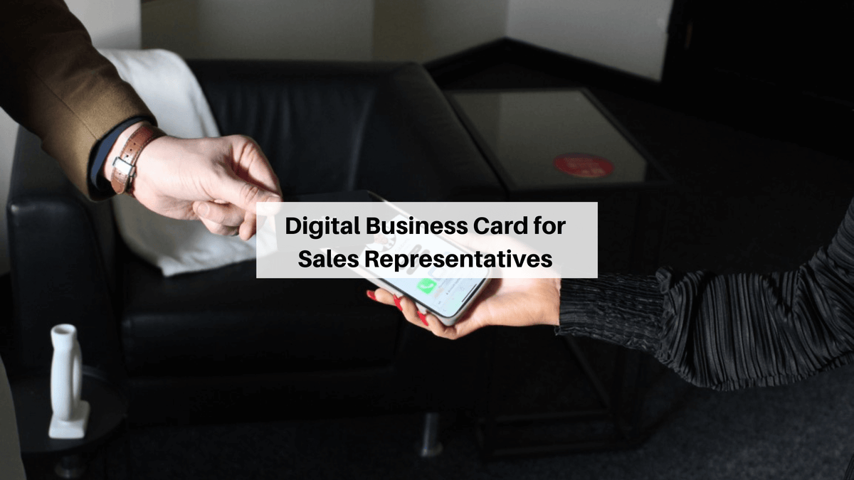 tapitag digital business card for sales representative 