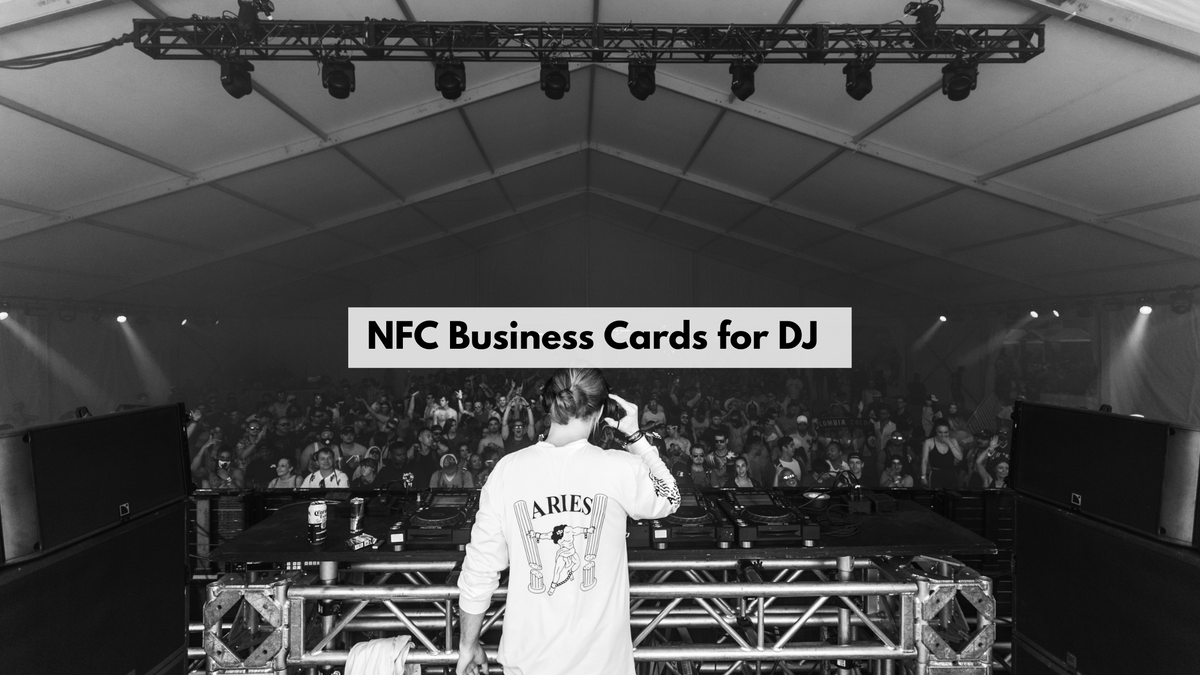 NFC-enabled digital business card for DJ 