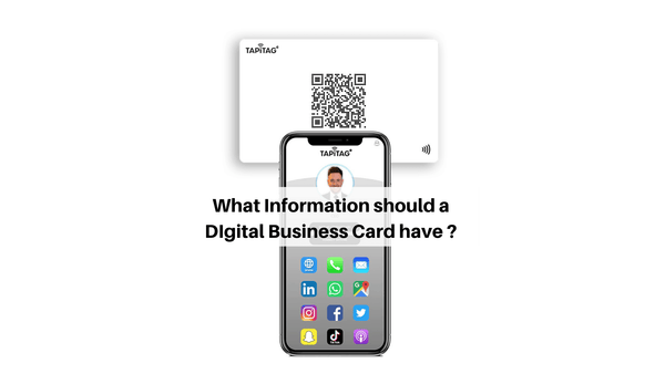 What information should a digital business card have?