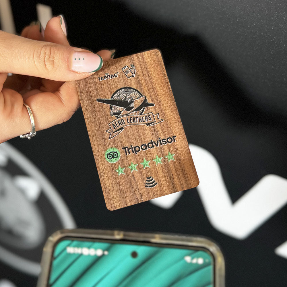 NFC review tag for instant feedback