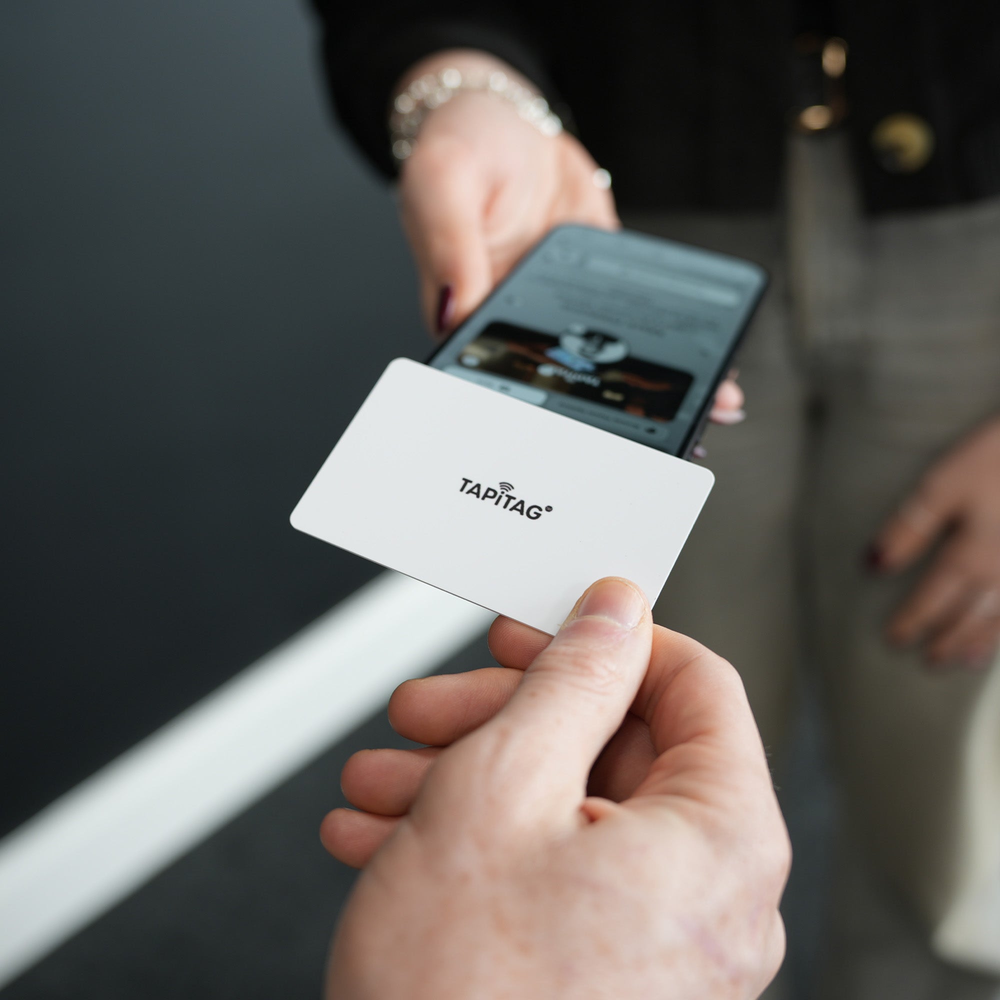 Ready-Made White PVC Digital Business Card – NFC & QR Code