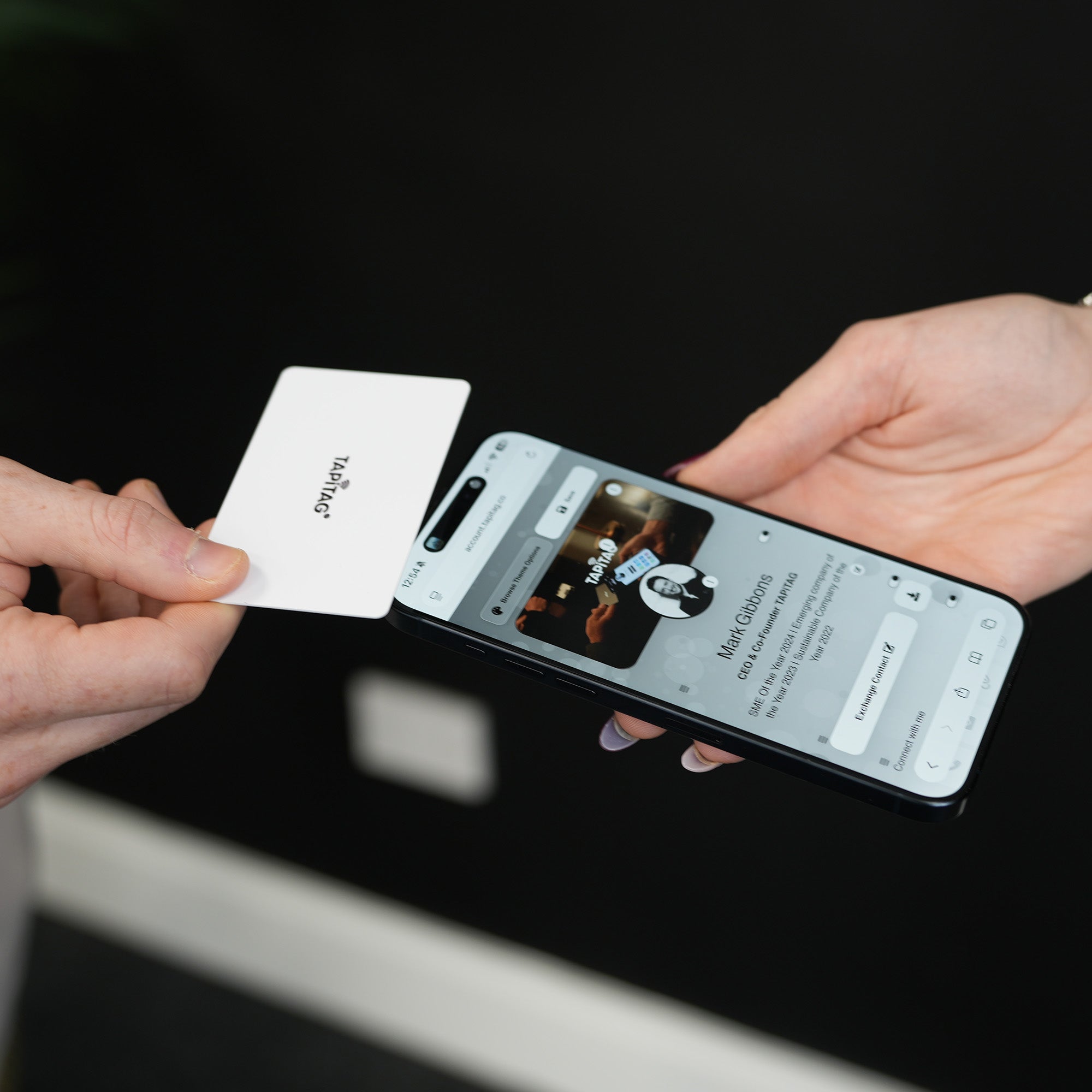 Ready-Made White PVC Digital Business Card – NFC & QR Code