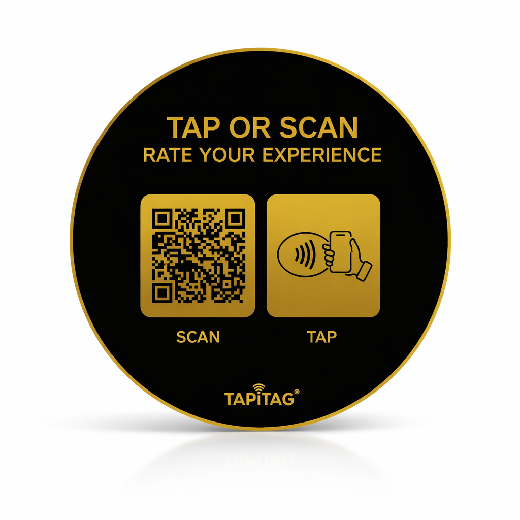 TAPiTAG NFC Google Review Tag – Tap or Scan Customer Feedback Sign