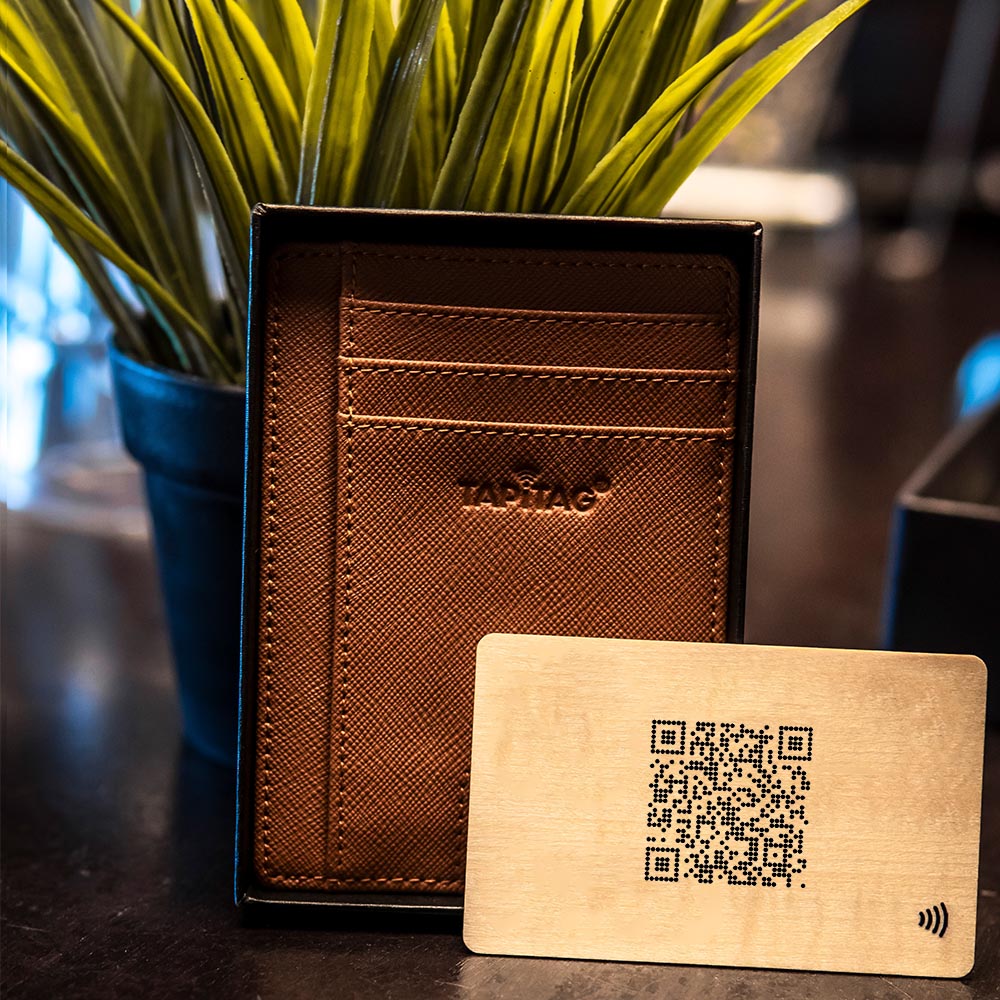 Brown Leather Wallet RFID Protection