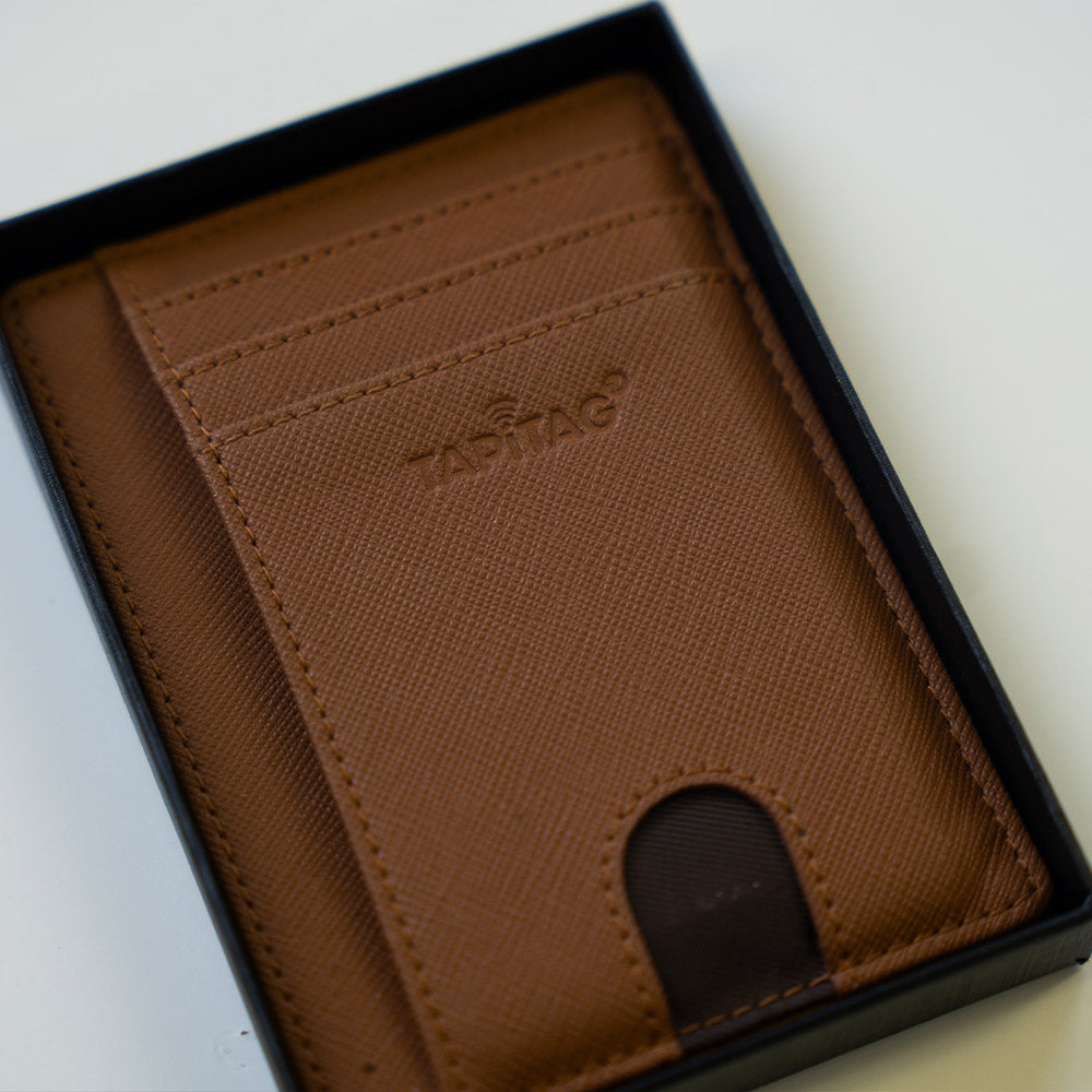 Brown Leather Wallet RFID Protection