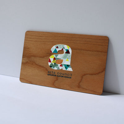 Back side of deep cherry NFC Digital Business Card with custom logo 