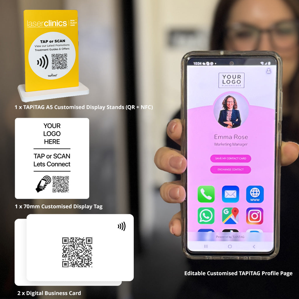 Tapi Tag Layout Event Pro Kit: NFC Cards, NFC Displays & QR Stickers for Exhibitors ...