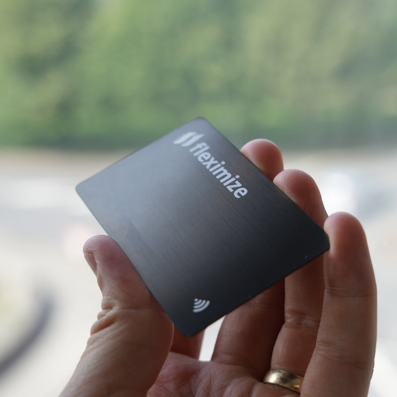 Executive gunmetal NFC Digital Business Card front with logo