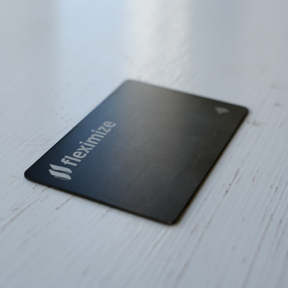 Executive gunmetal NFC Digital Business Card front with logo