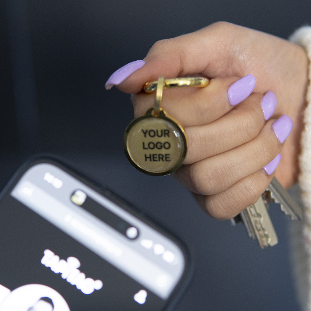 GAKKIN 麻LOGO KEY HOLDER GOLD 舐達麻