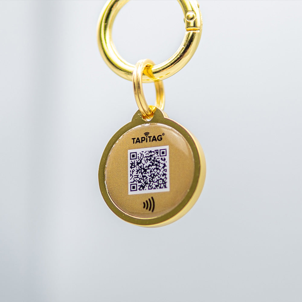 TAPiTAG Digital Keyring Gold NFC QR CODE Digital Business Card