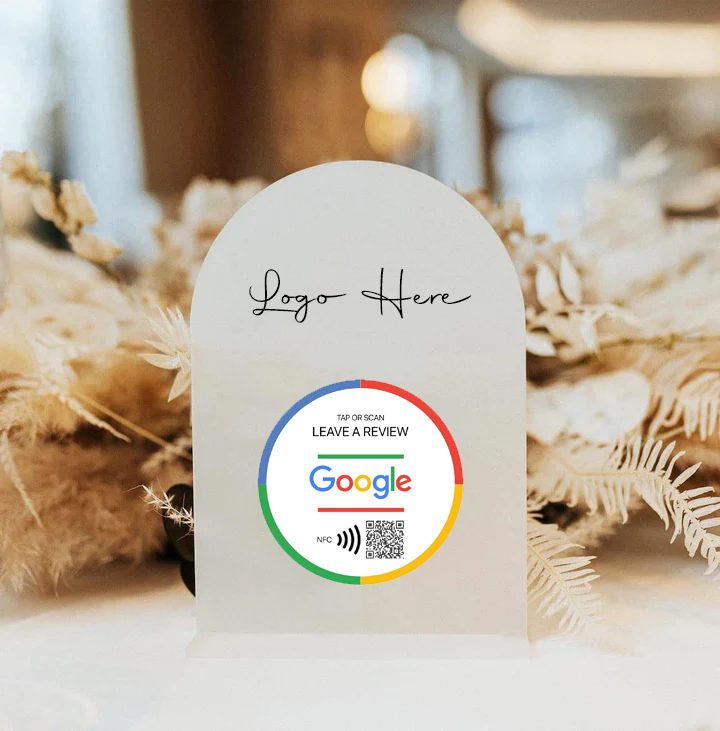 Google Review NFC Tag | Frosted Acrylic A5 Table Talker