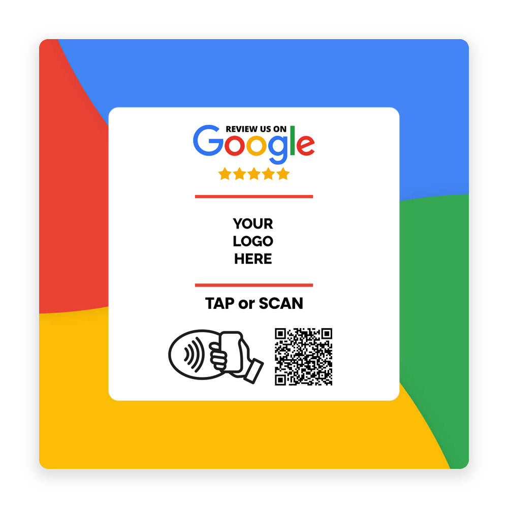 Google Review NFC TAG 200mm square QR CODE
