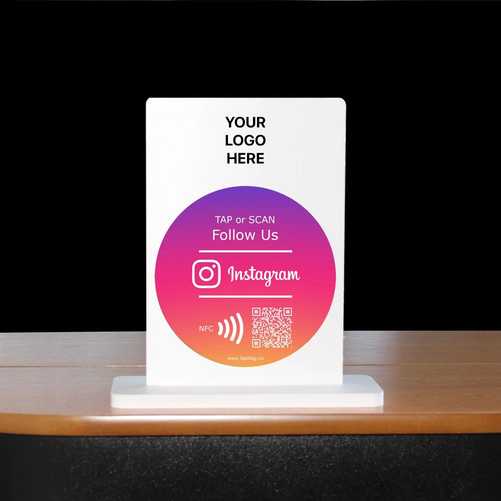 Instagram Display Stand | NFC Tag & QR Code