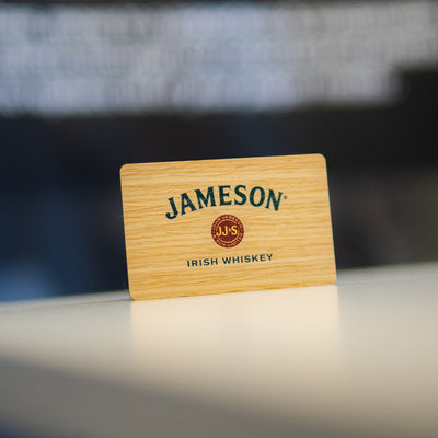 TAPITAG Oak NFC Digital Business Card Jameson Whiskey
