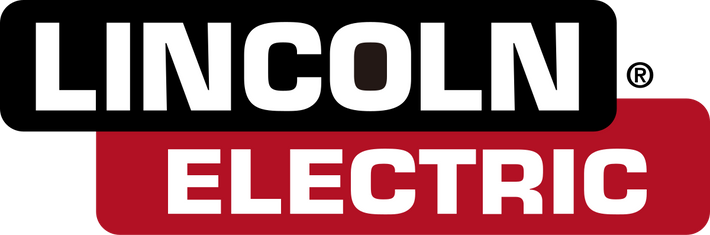 Lincoln Electric logo with black and red background