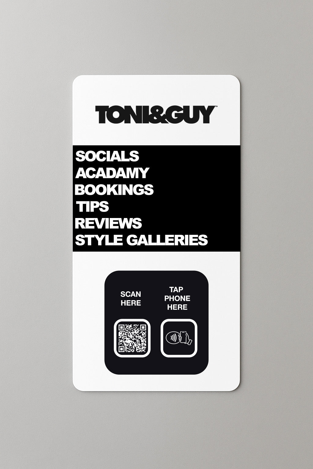 Rectangle NFC & QR Display Stand – 300MM×600mm | Custom Branded