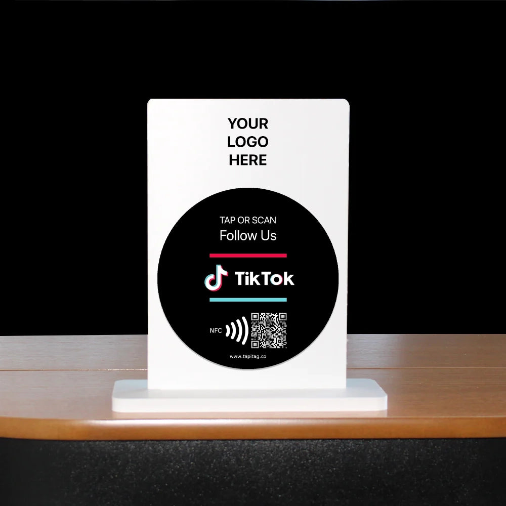 TikTok Display Stand | NFC Tag & QR Code
