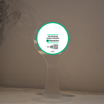 Acrylic Display Stand | TripAdvisor Review NFC Tag