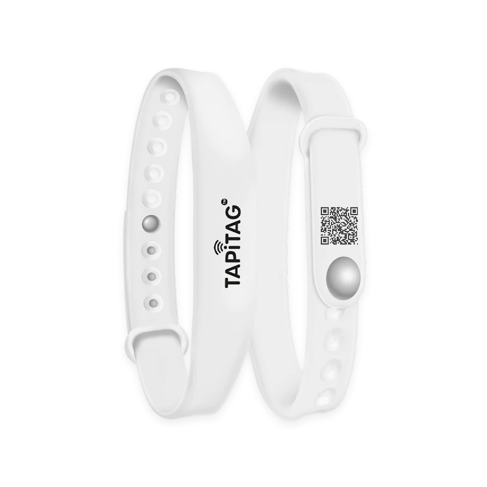 TAPITAG NFC Wristband white SILICONE