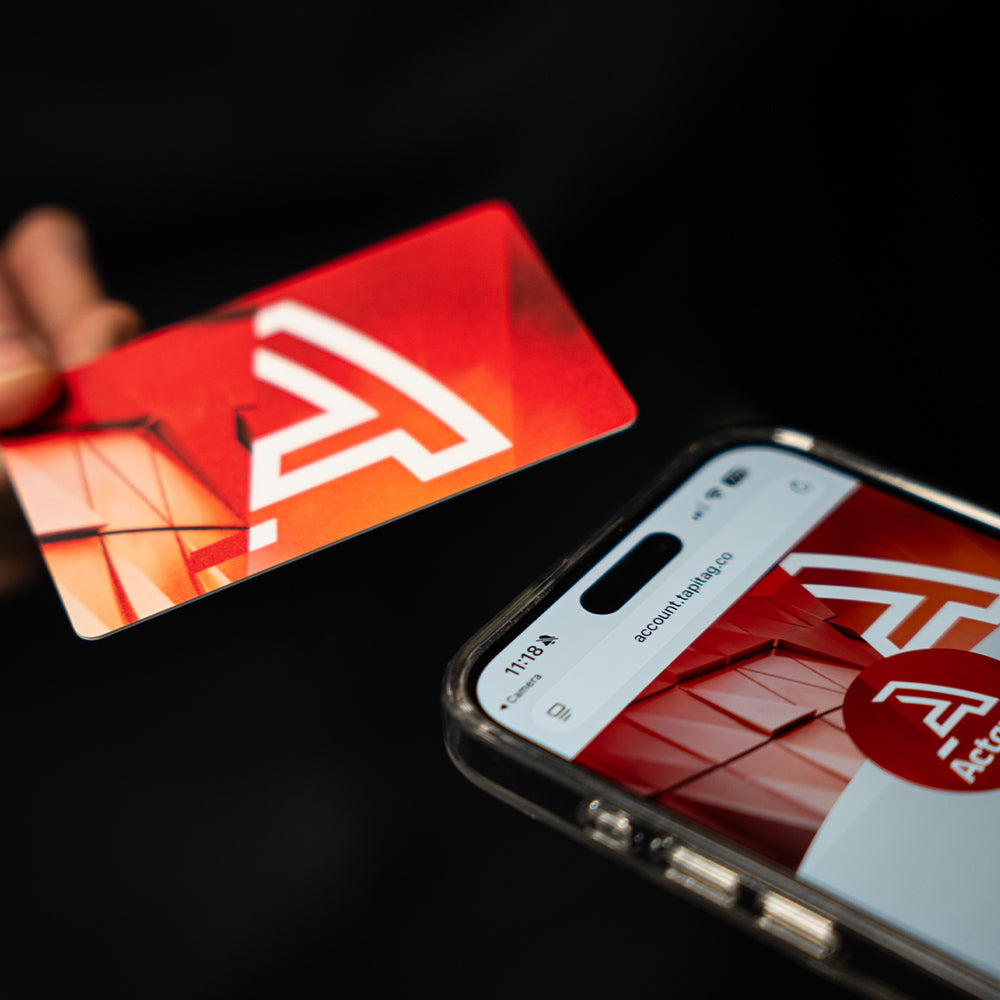 Actavo red PVC NFC-Enabled Digital Business Card