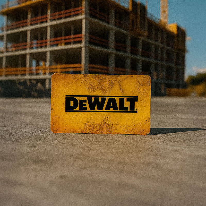TAPiTAG Yellow PVC NFC-Enabled Digital Business Card Dewalt card 