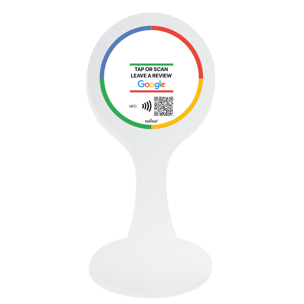 Frosted Acrylic Display Stand with Google Review Tag