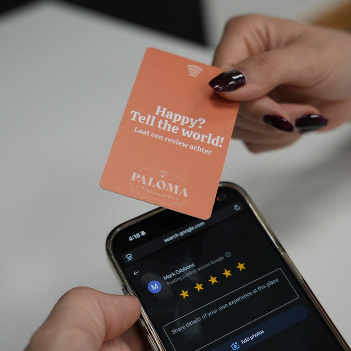 TAPiTAG Google Review Card | NFC & QR Code to Collect Customer Reviews