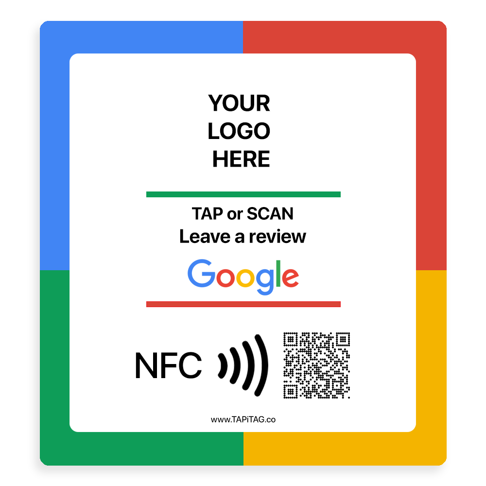 Google Review NFC TAG 200mm square QR CODE