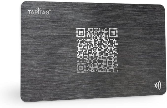 TAPiTAG NFC Tag + QR Digital Business Card Metal