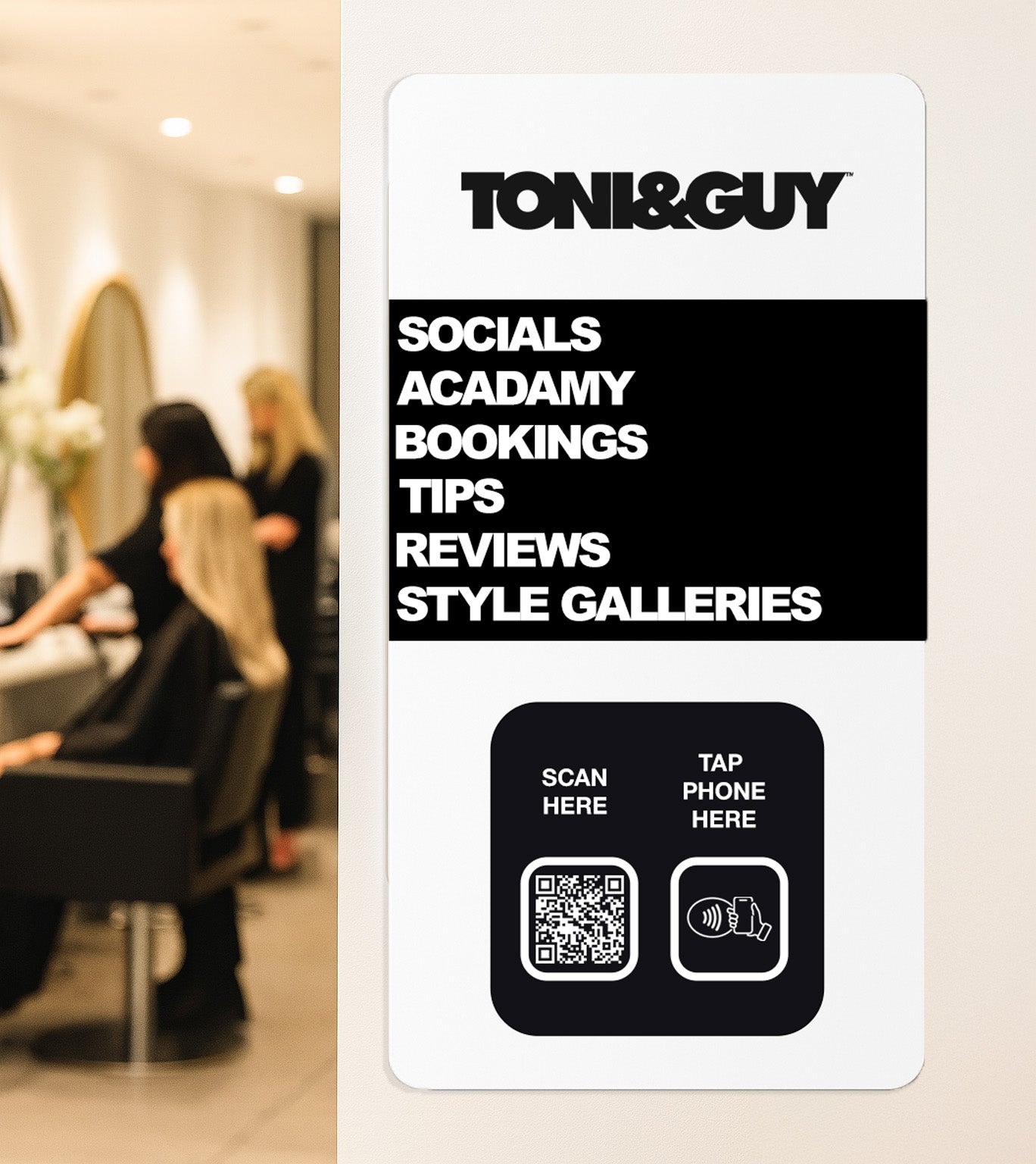 Rectangle NFC & QR Display Stand – 300MM×600mm | Custom Branded