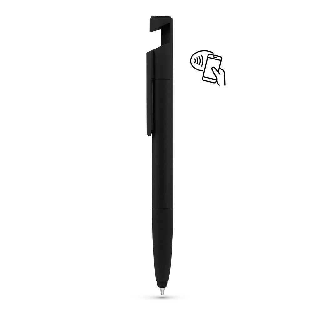 smart nfc pen with a stylus tip on a white background
