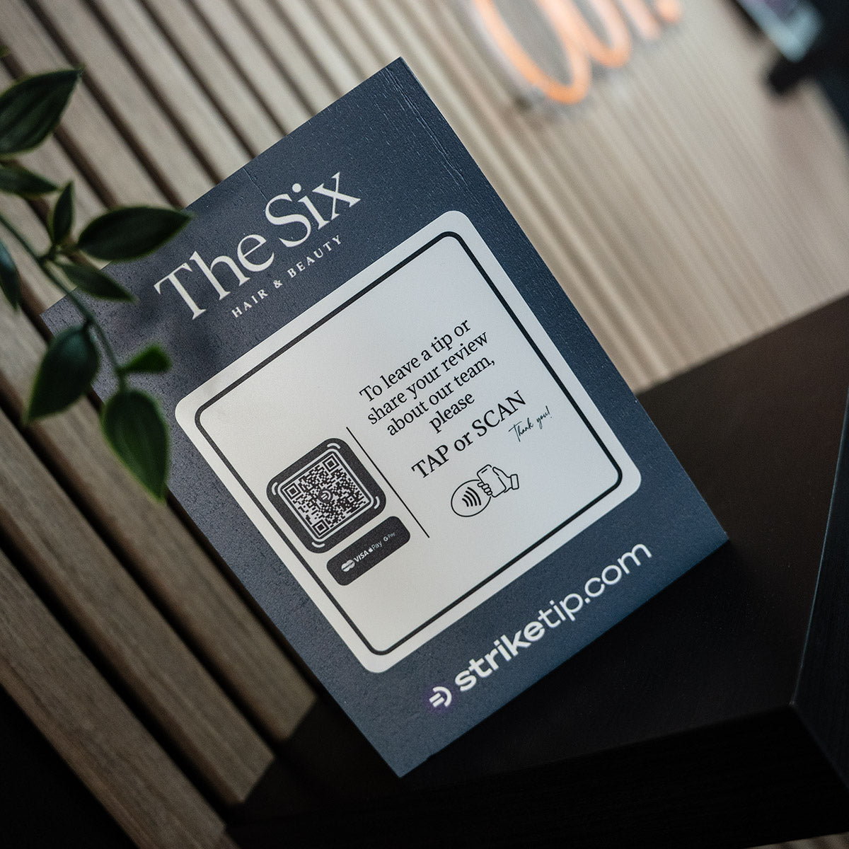 The six Striketip branded TAPiTAG smart Display with NFC & QR CODE