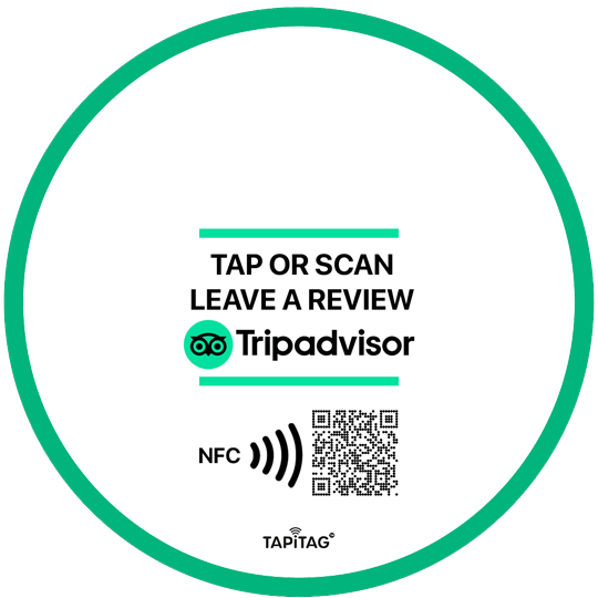 TAPiTAG Tripadvisor social media NFC tag