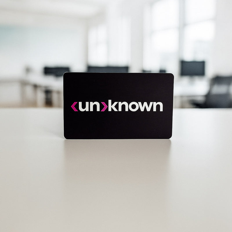 NFC Digital Business Card Black with full color print finish unknown brand