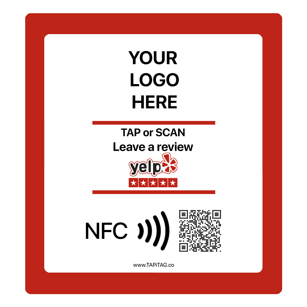 YELP review NFC QR TAG TAPiTAG