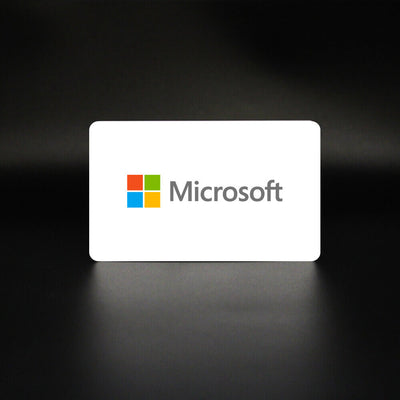 TAPiTAG NFC Business Card white with vibrant color print Microsoft branded