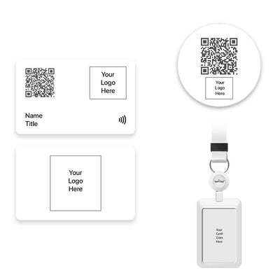 White NFC-Enabled Digital Business Card bundle 