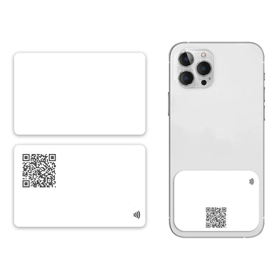 WHITE NFC-Enabled Digital Business Card AND MINI CARD TAPiTAG