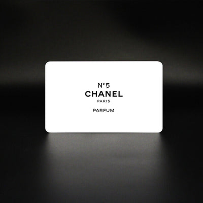 TAPiTAG NFC Business Card white with vibrant color print Chanel branded